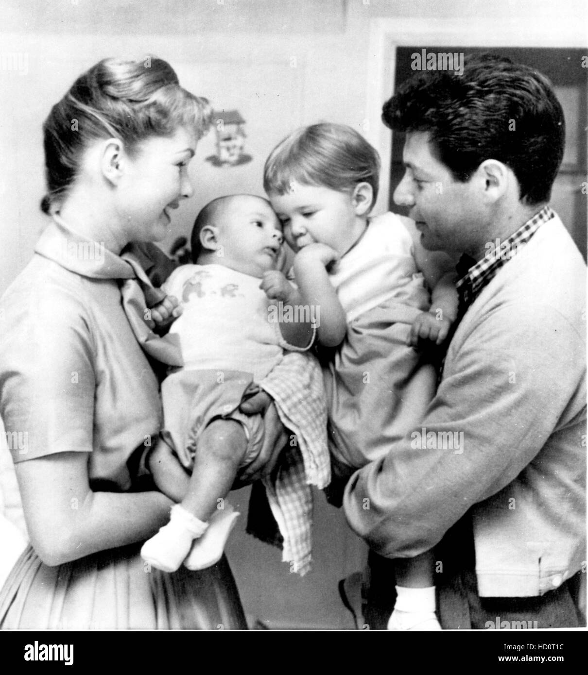 Todd Fisher, with his parents, Debbie Reynolds, left, and Eddie Fisher ...