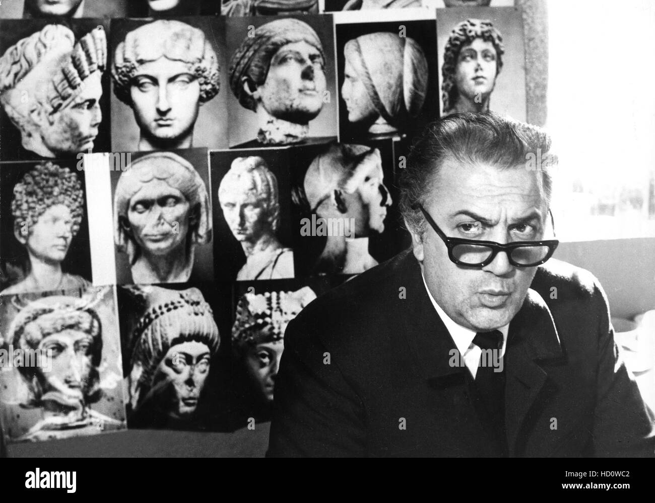 FELLINI SATYRICON, director Federico Fellini, in the Art Deptartment at ...