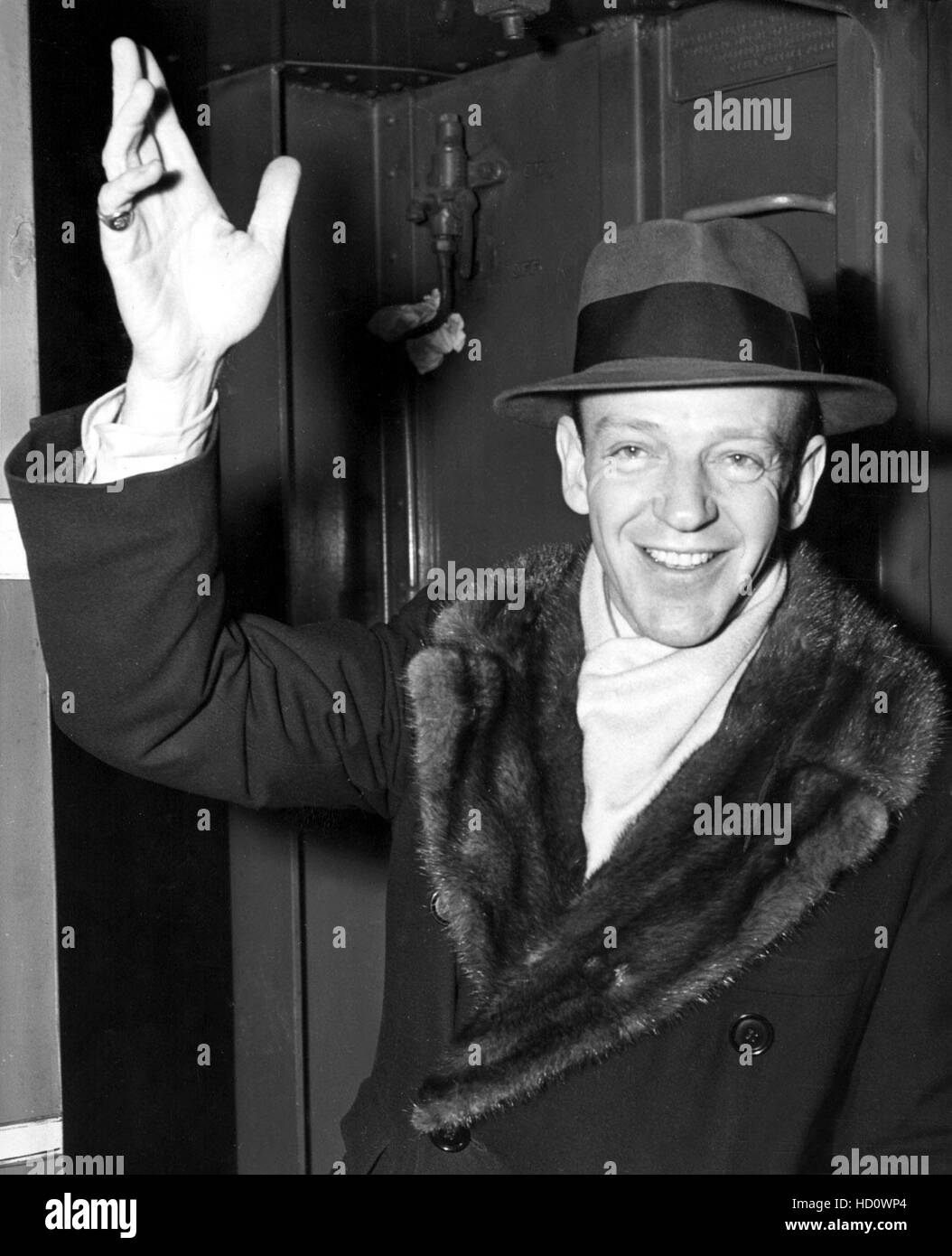 FRED ASTAIRE arrives in New York to open the first Fred Astaire Dance