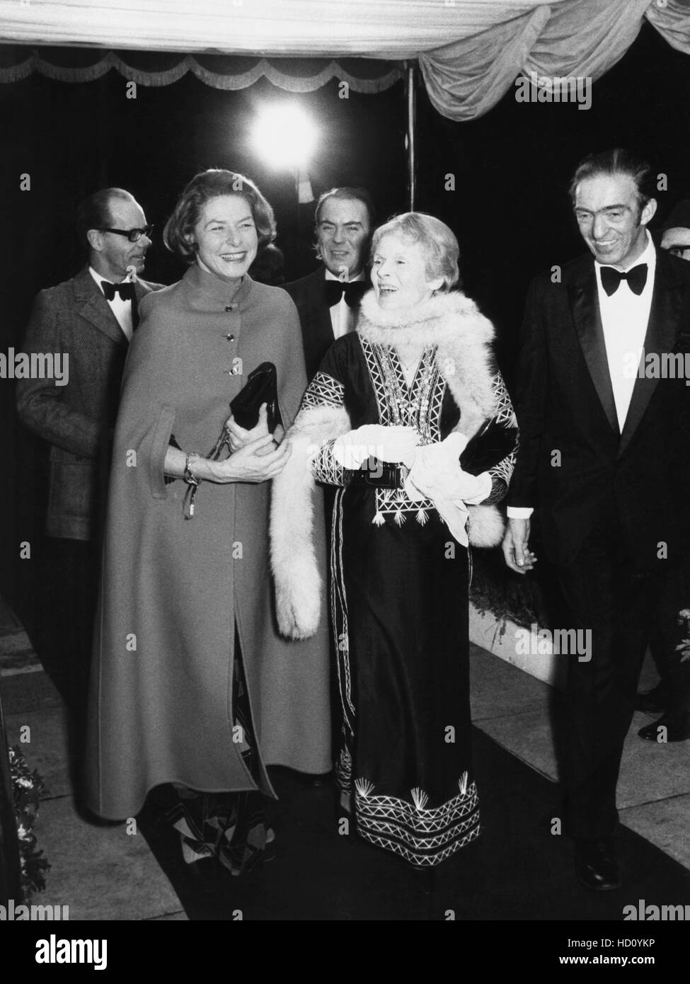 Ingrid Bergman (left) and Ann Todd arriving for a special charity film ...