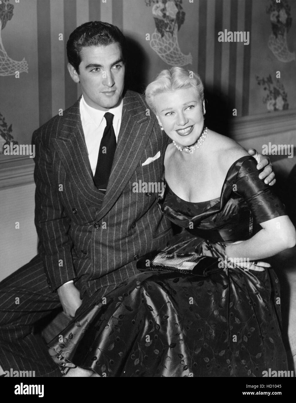 Ginger Rogers, right, with her fourth husband, Jacques Bergerac, 1954