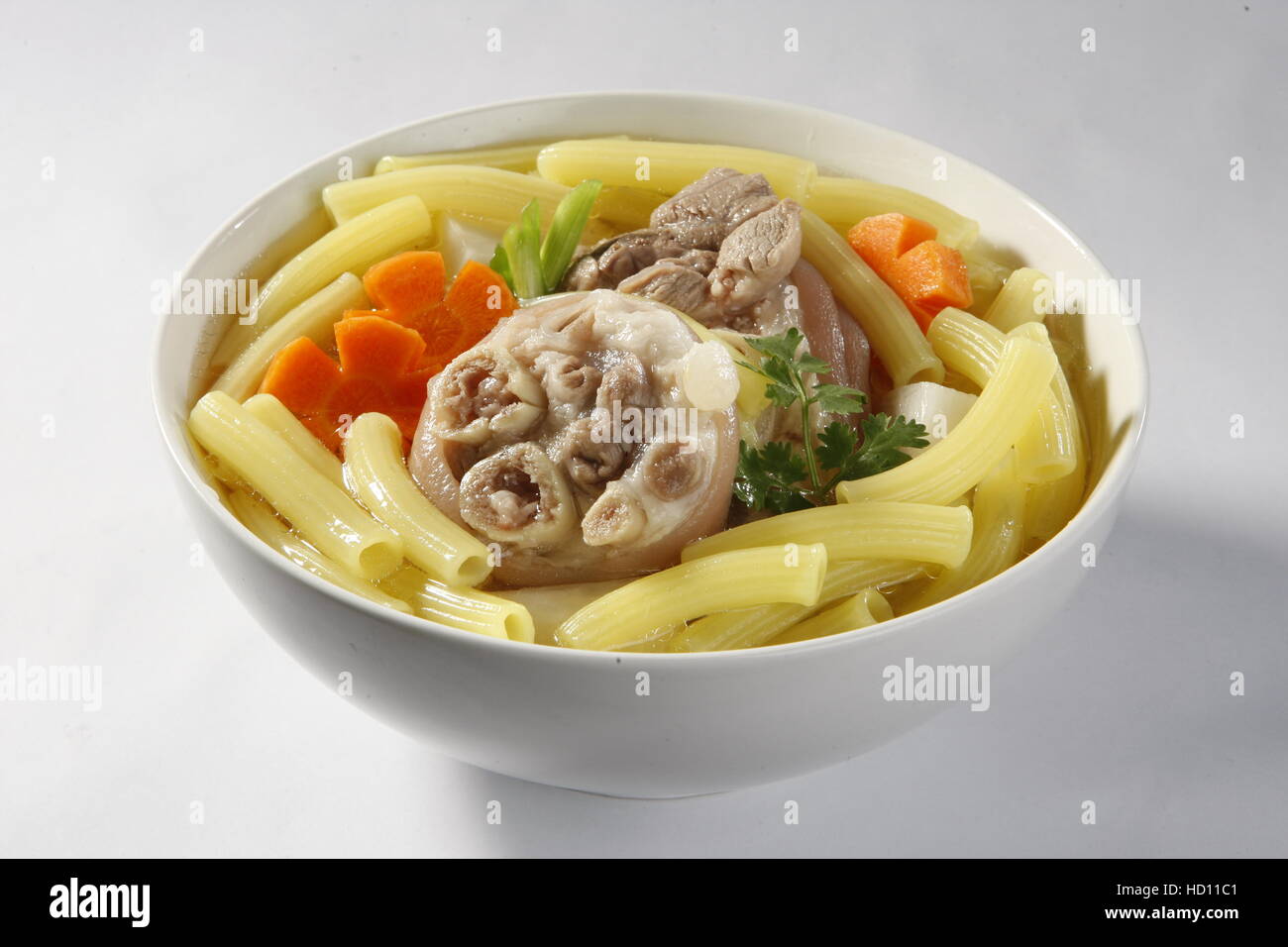 Macaroni soup Stock Photo