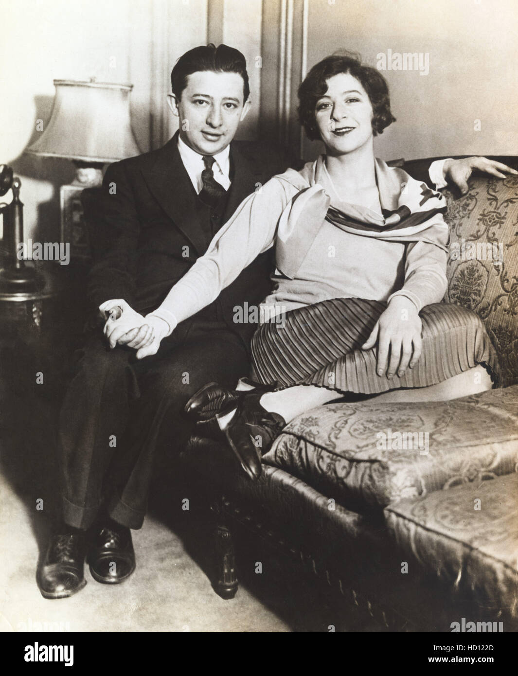 Newlyweds Billy Rose and Fanny Brice. 1929 Stock Photo