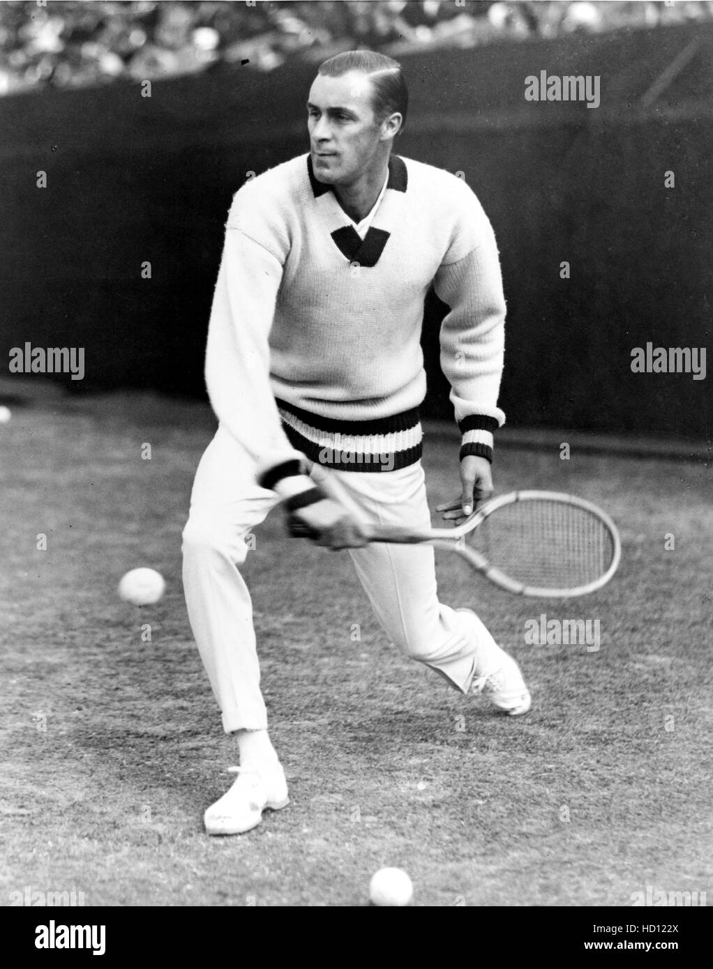 Bill Tilden In Action – Photo Historique Ancienne – Tennis – 1900s