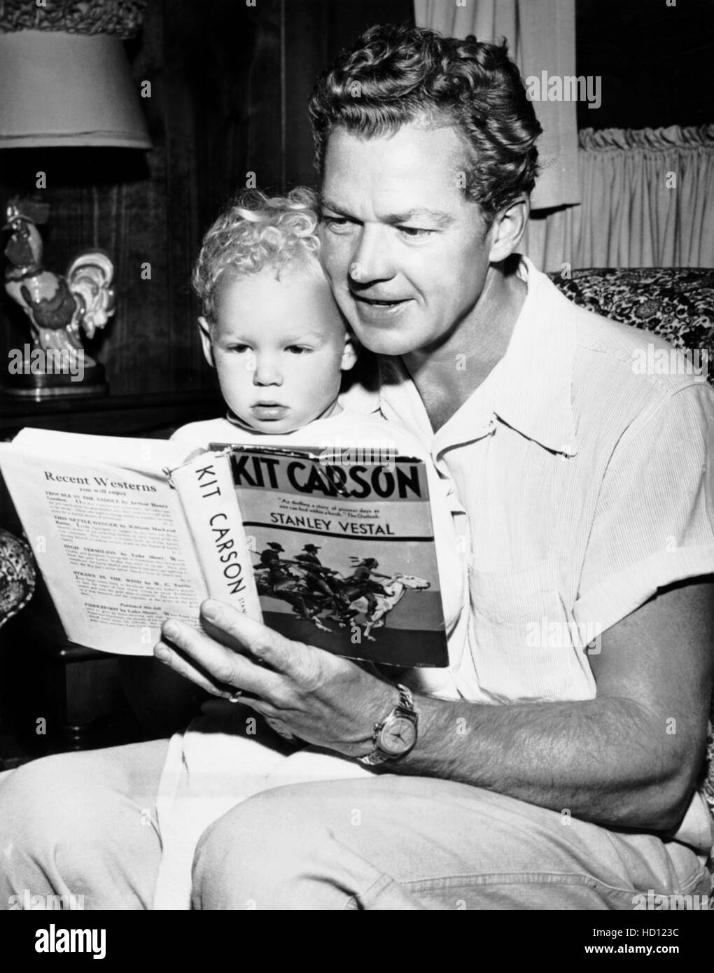 Bill Williams Reading To His Son Future Actor William Katt About The Character Williams Plays 5955