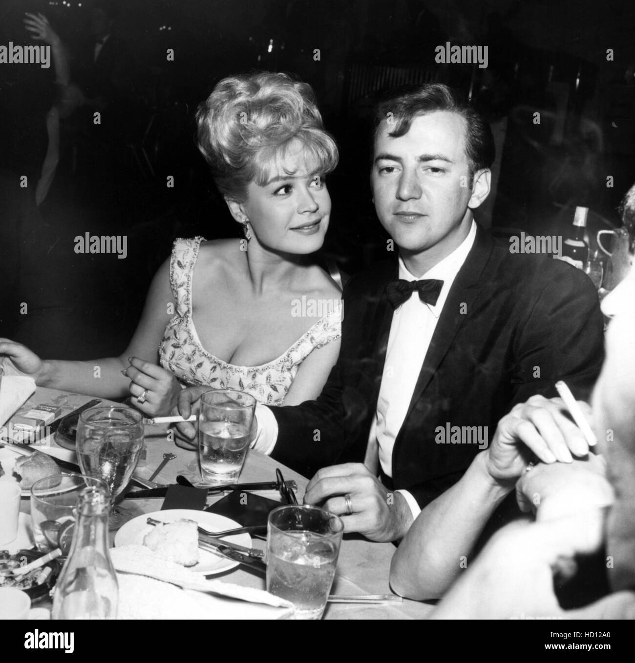 Bobby Darin with Sandra Dee at 36th annual Academy Awards party Stock ...