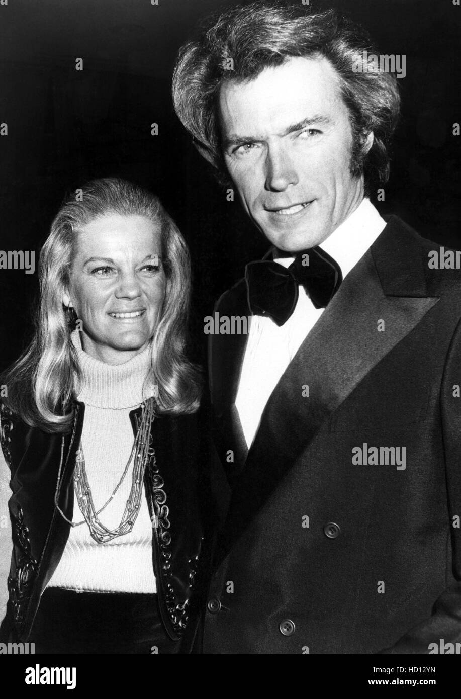 MAGGIE EASTWOOD and CLINT EASTWOOD attend the 1971 Golden Globe Awards
