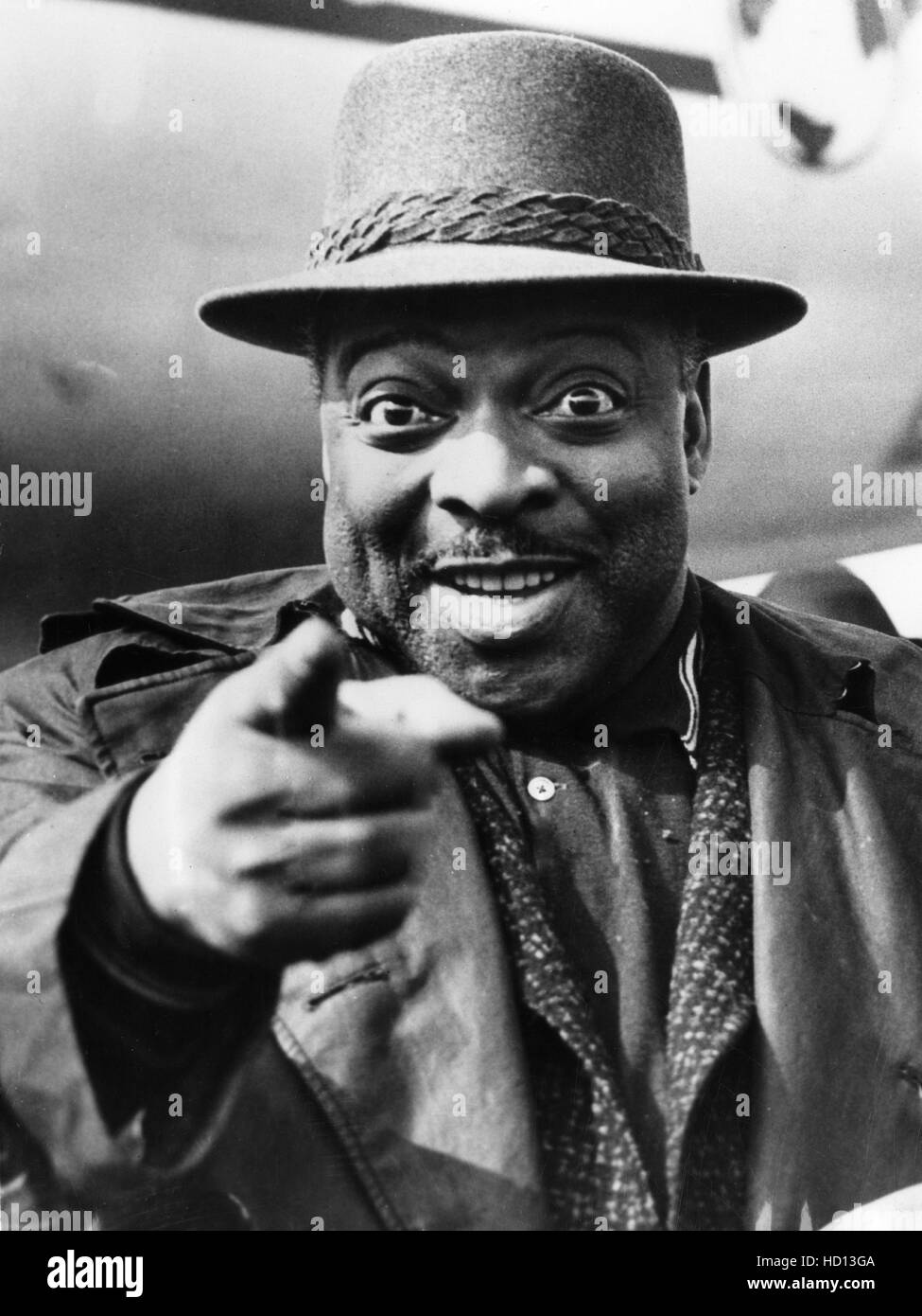 Count Basie, arriving in London, April 1957 Stock Photo Alamy