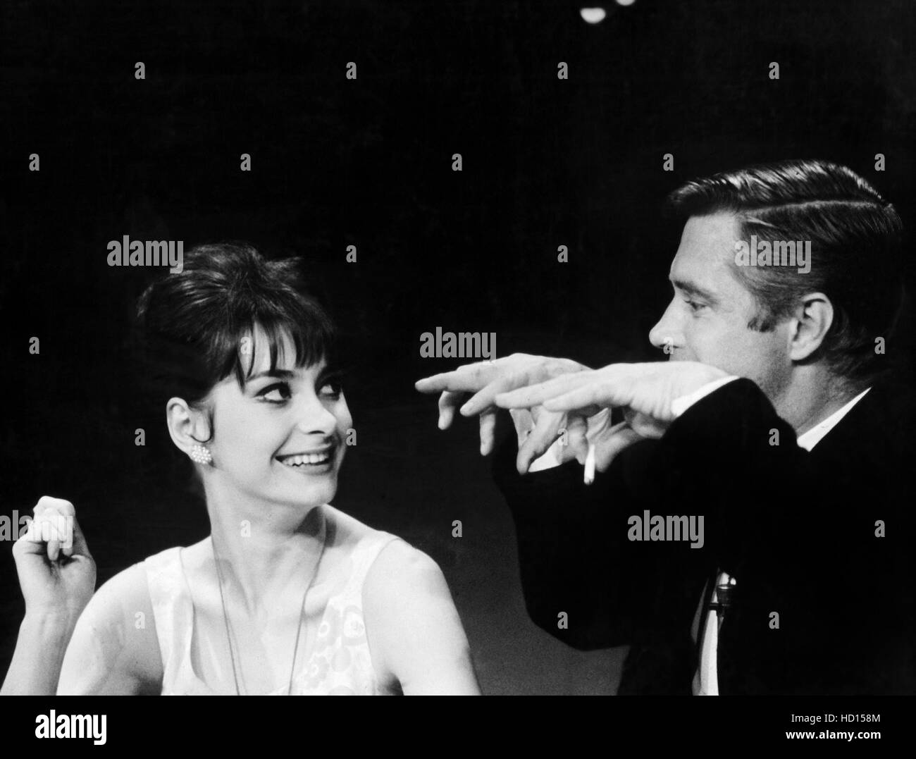Elizabeth Ashley is teased by husband, Peppard, ca. late 1960s