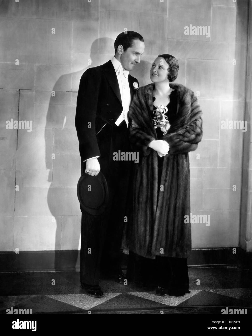 Fredric March with wife, Florence Eldridge at the premiere of THE SIGN OF THE CROSS, 1932 Stock Photo
