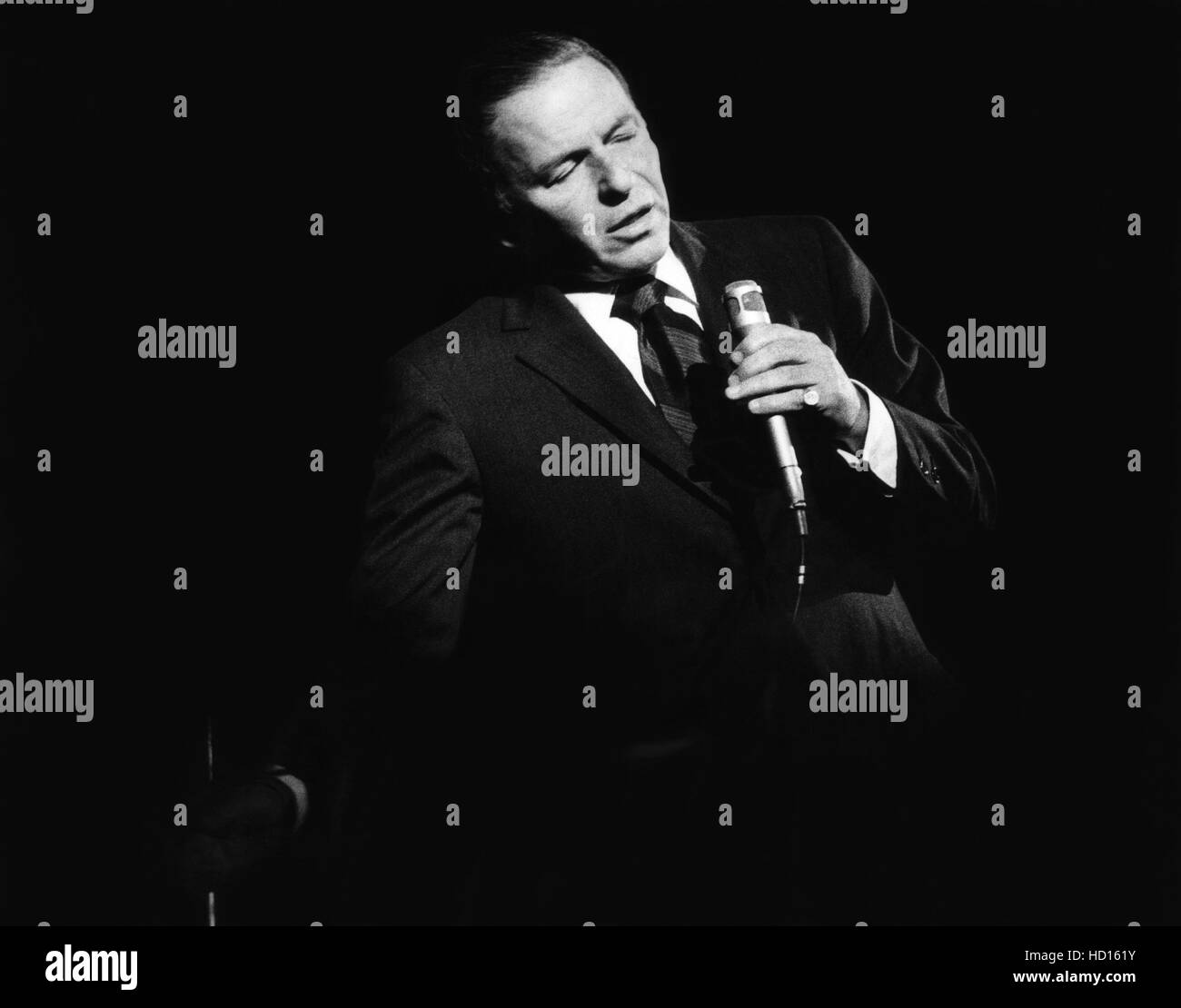 Frank Sinatra singing at a rally in support of the re-election of Mayor ...