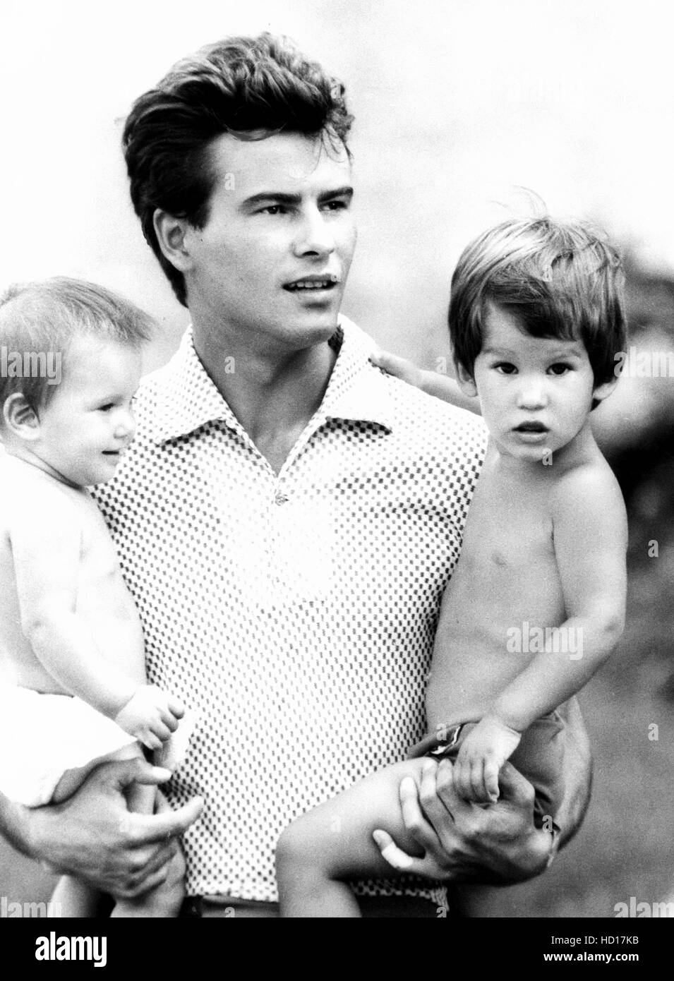 Horst Buchholz, with his children, Beatrice Buchholz, left, and Christopher  Buchholz, ca. 1963 Stock Photo - Alamy