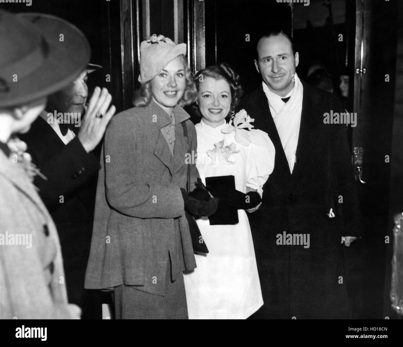 Ginger Rogers, Janet Gaynor, Russell Birdwell attend the premiere of A ...