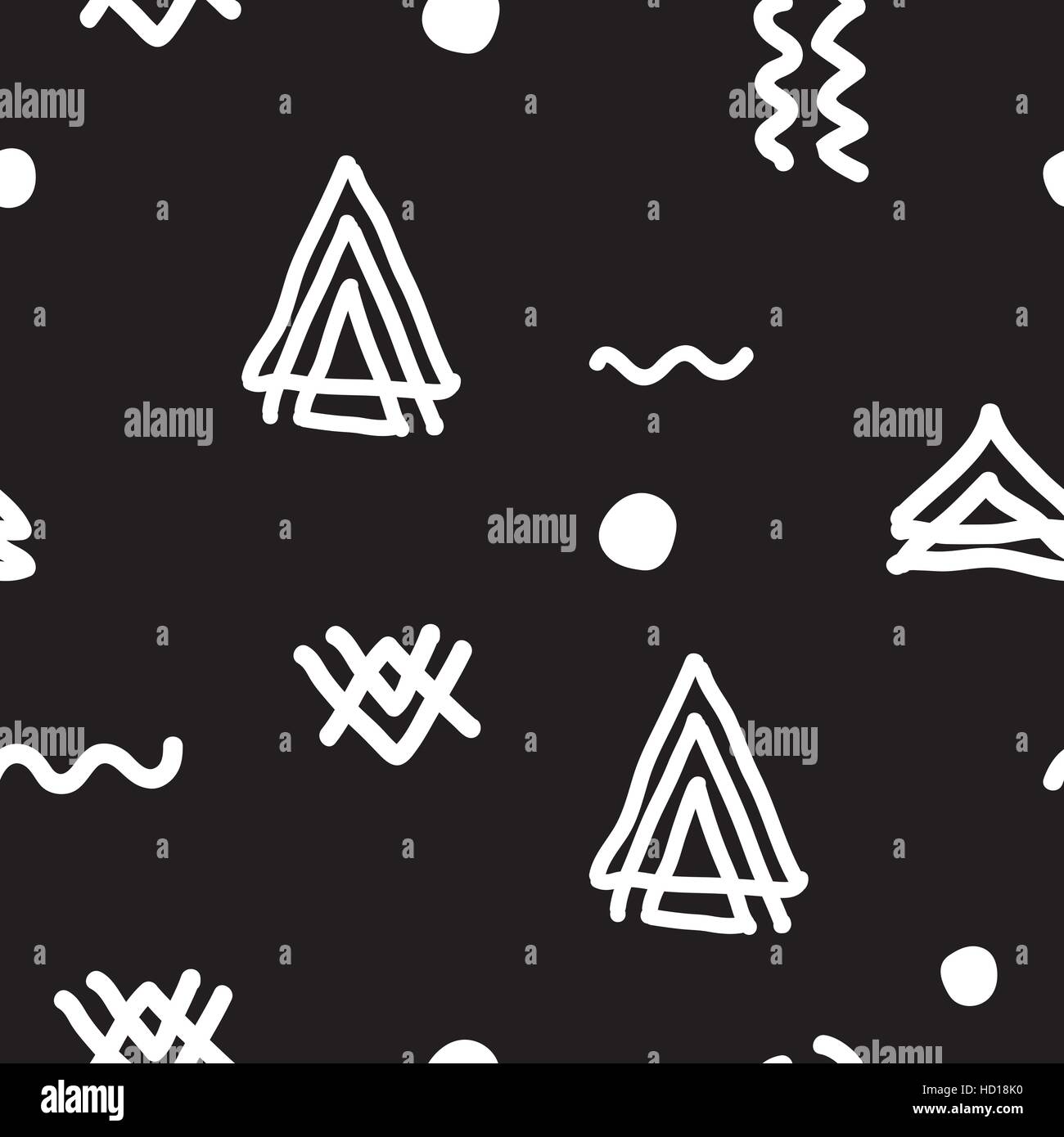 Vector seamless geometric doodle pattern Stock Vector Image & Art - Alamy