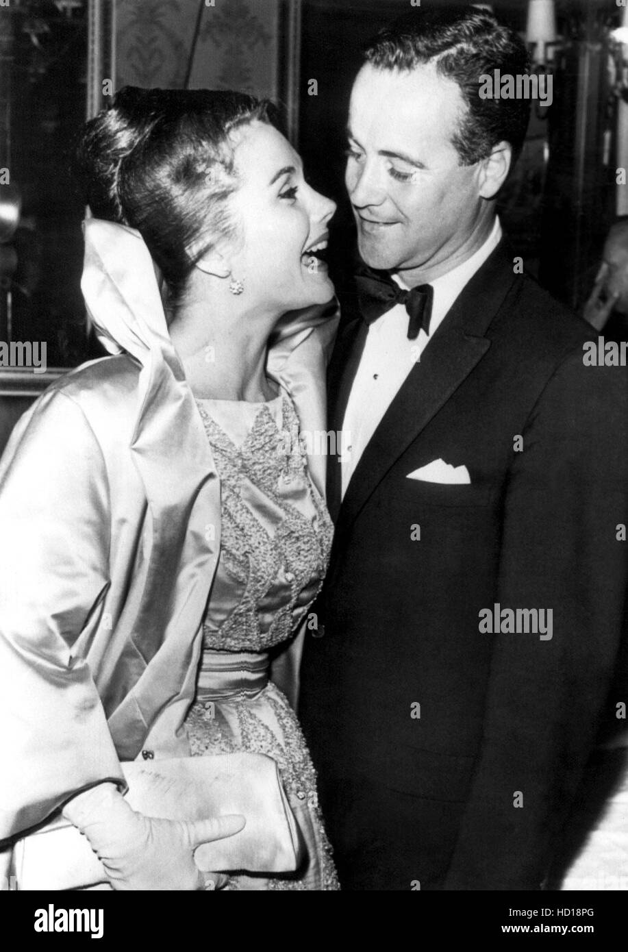 jack-lemmon-and-felicia-farr-at-pre-academy-awards-party-4-4-60-stock