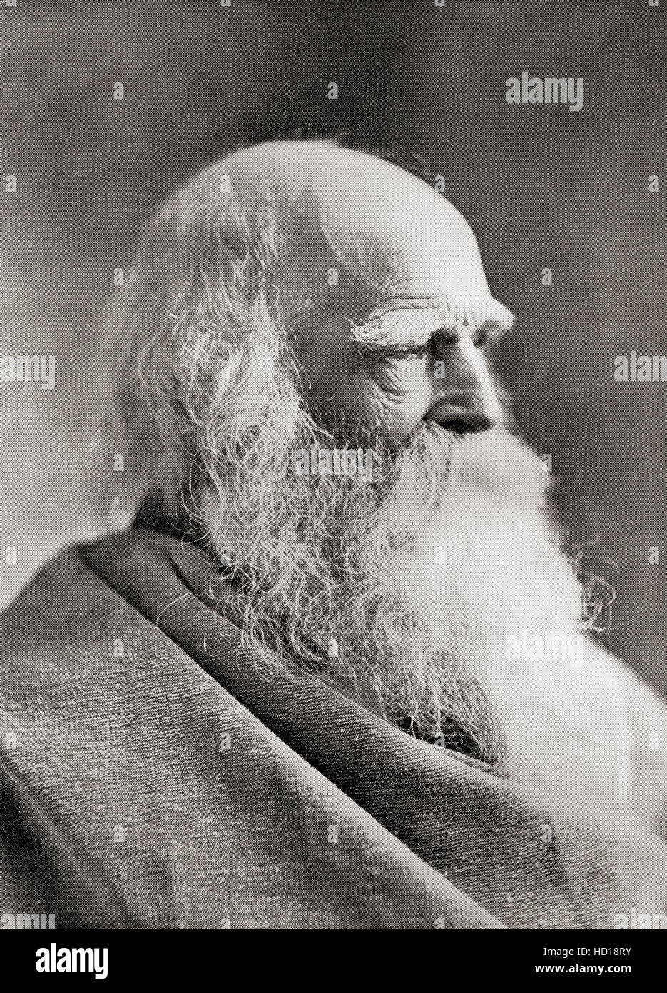 William Cullen Bryant, 1794 –  1878.  American romantic poet, journalist, and long-time editor of the New York Evening Post. Stock Photo