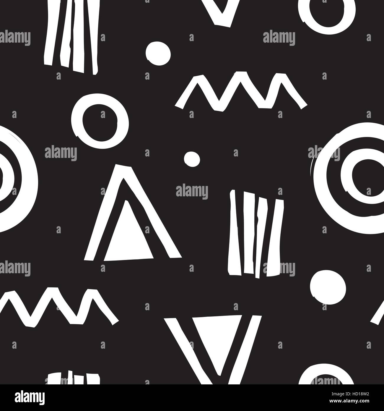 Vector seamless geometric doodle pattern Stock Vector Image & Art - Alamy