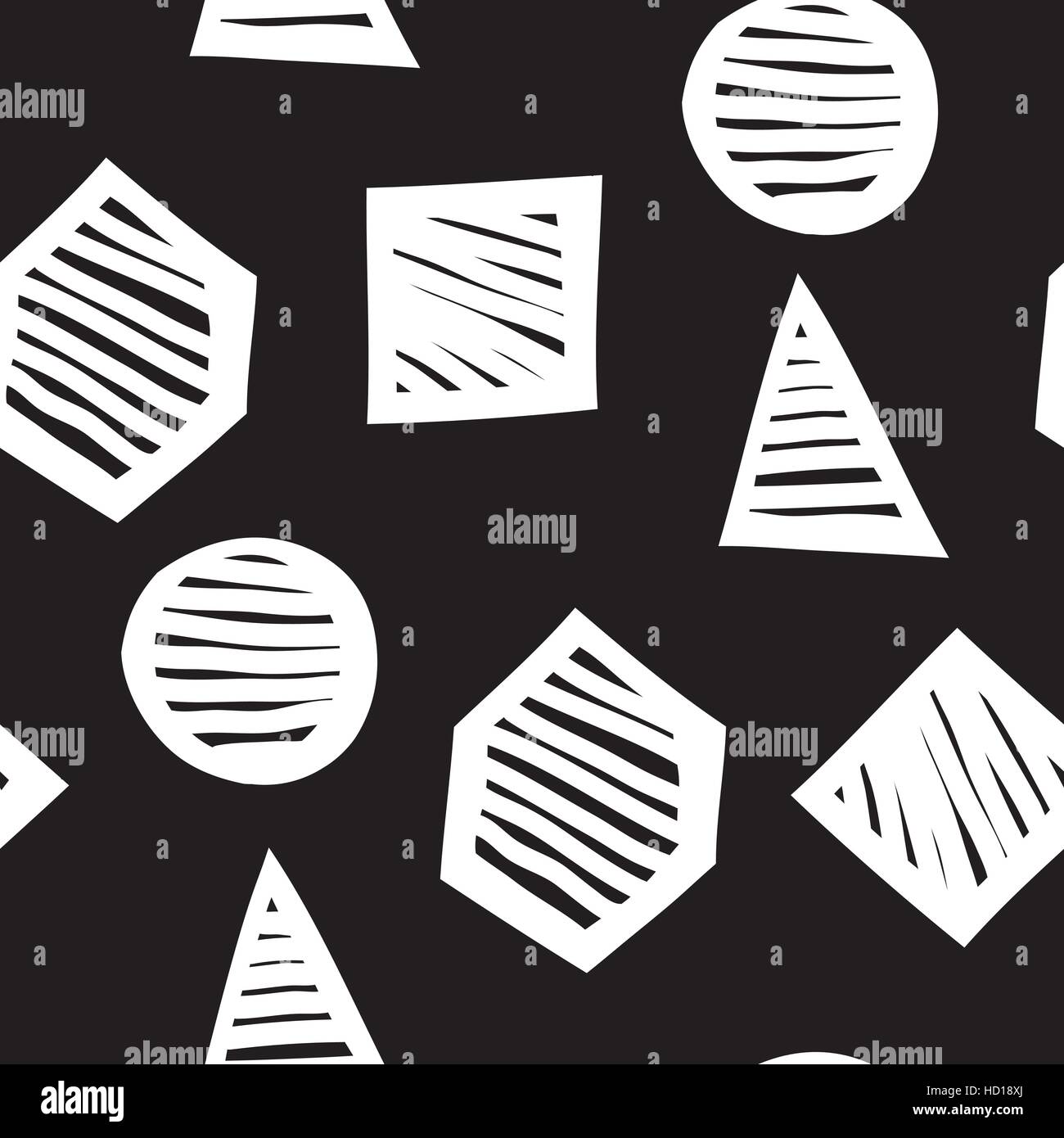 Vector seamless geometric doodle pattern Stock Vector Image & Art - Alamy