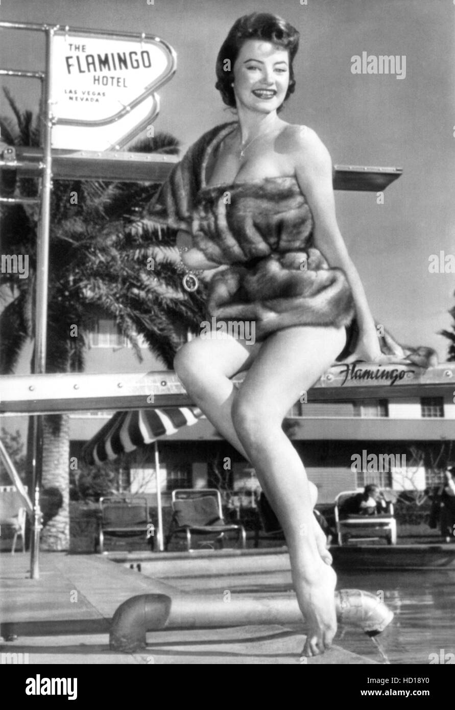 Jackie Loughery, at the Flamingo Hotel, Las Vegas, 1955 Stock Photo Alamy