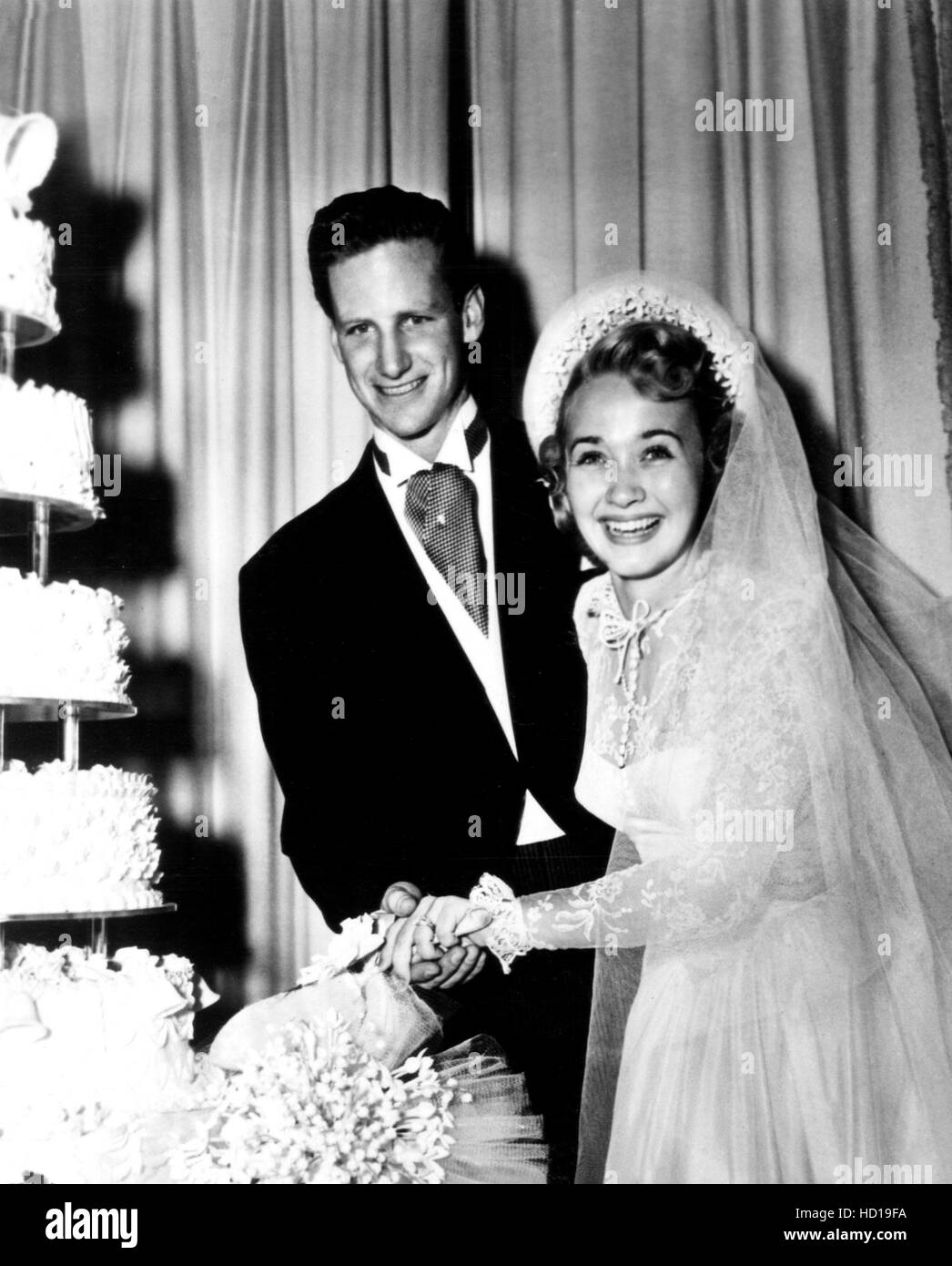 The Beverly Hills wedding of Jane Powell, right, and her first husband