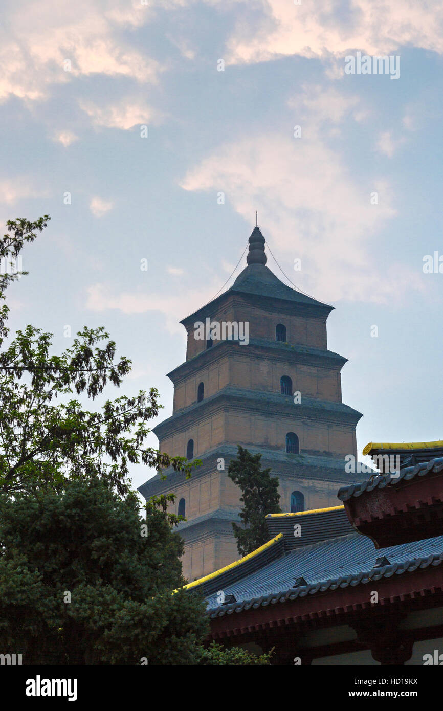 Big Wild Goose Pagoda, Xian, Shaanxi, China Stock Photo