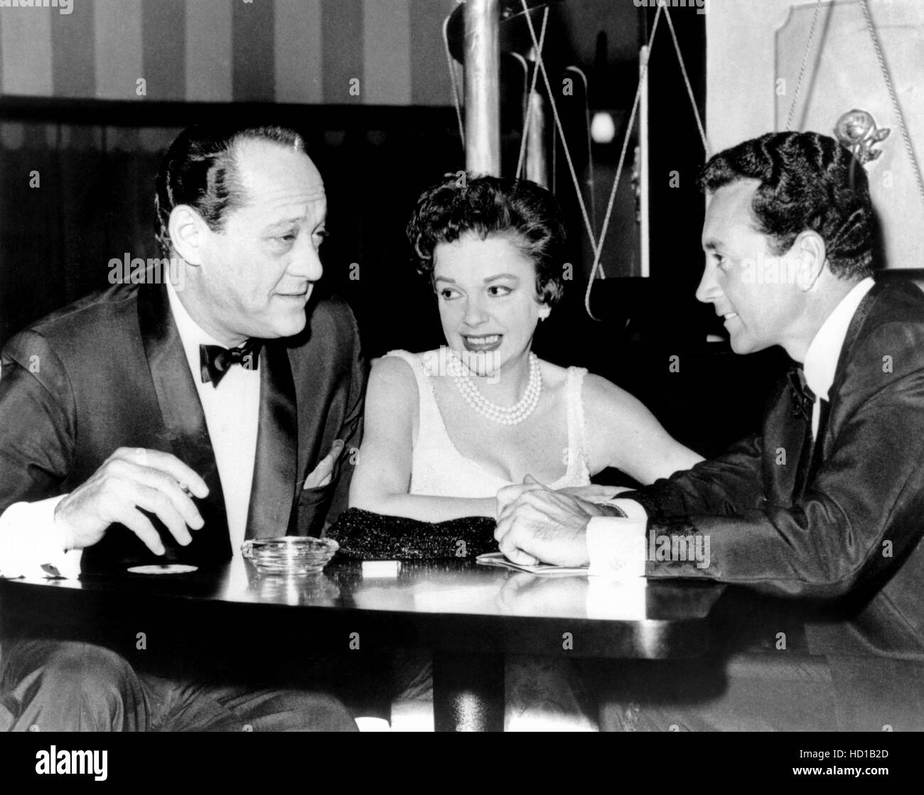 Judy Garland, center, and her third husband, Sid Luft, left, with Vic  Damone, at the Fairmount Hotel, San Francisco, February Stock Photo - Alamy