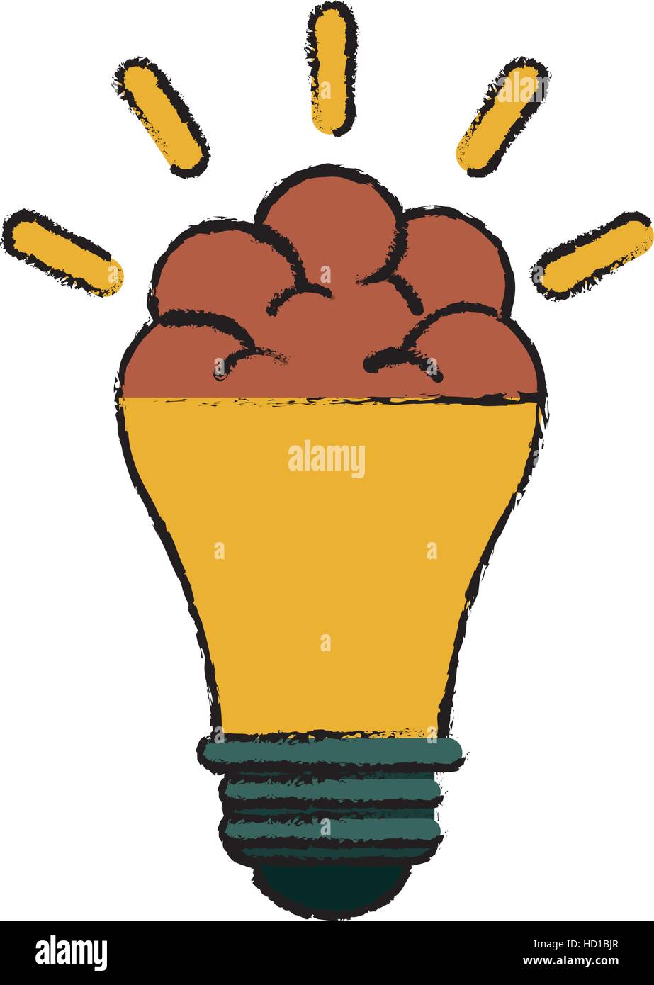 brain bulb idea innovation creative sketch Stock Vector Image & Art - Alamy