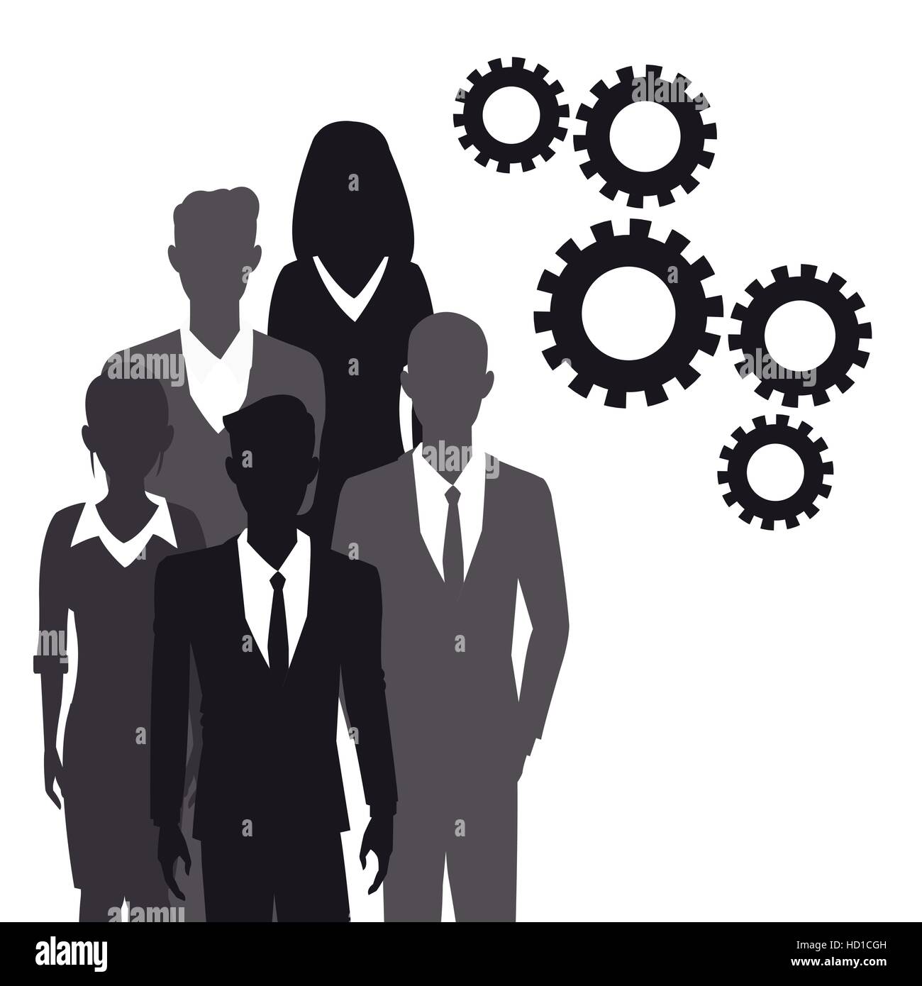 business people teamwork gear together Stock Vector Image & Art - Alamy