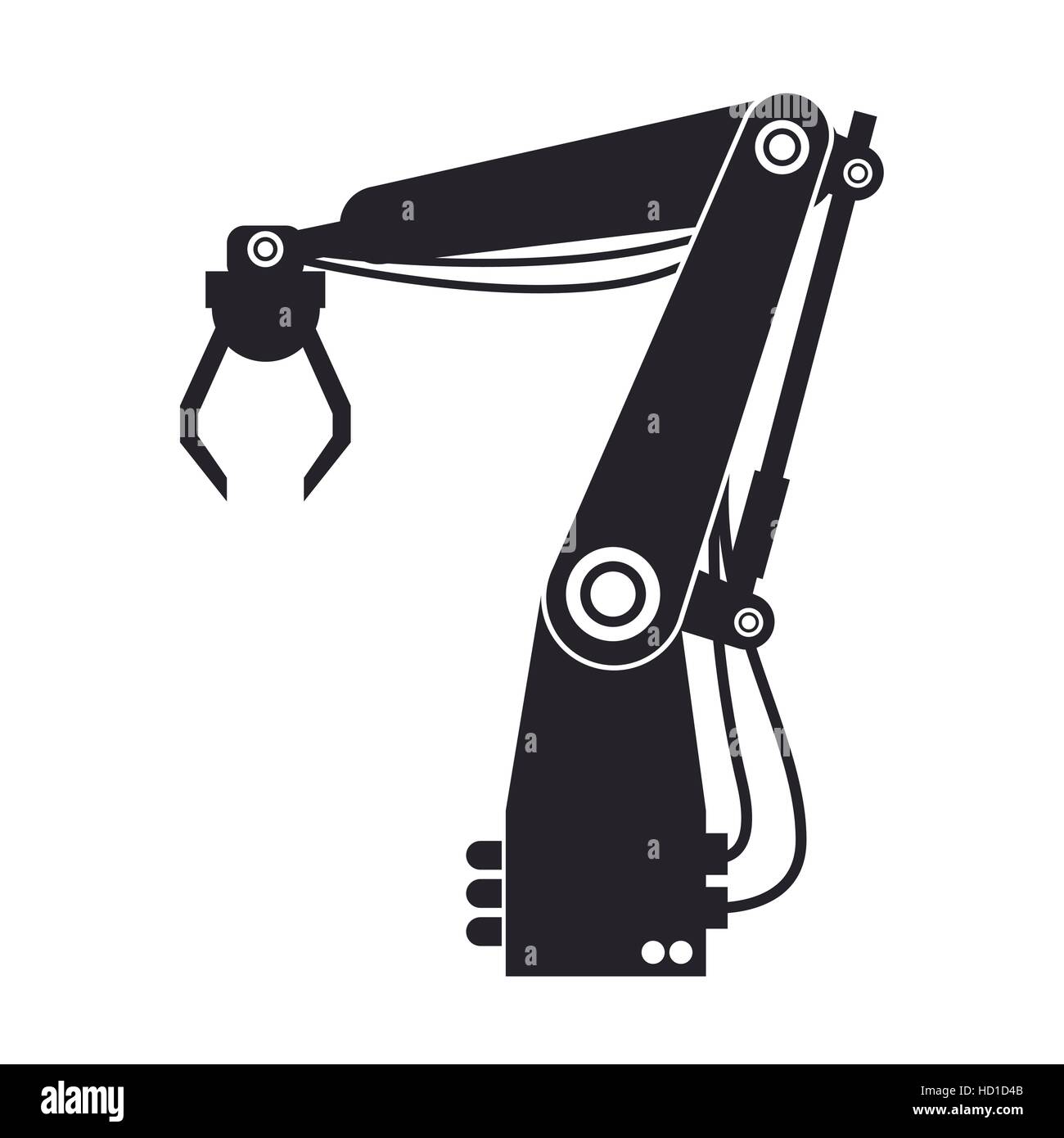 silhouette industrial robot arm engine futuristic Stock Vector Image & Art  - Alamy