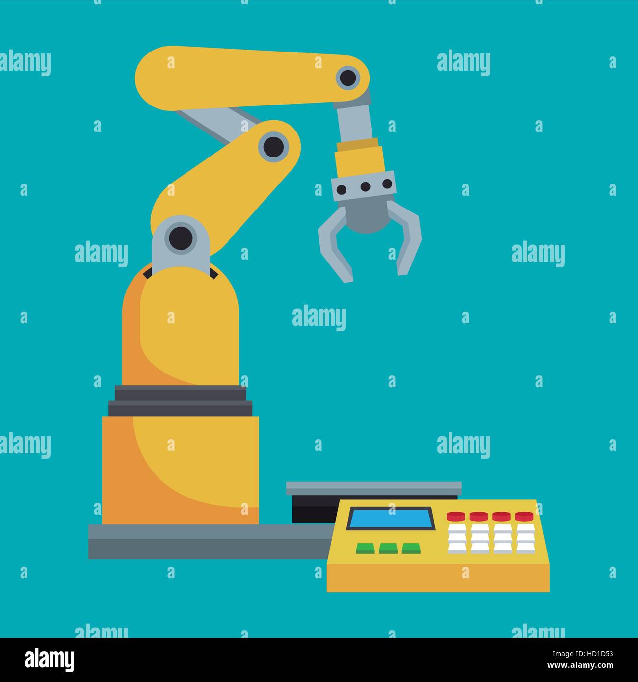 robotic production line mechanic manufacture Stock Vector Image & Art