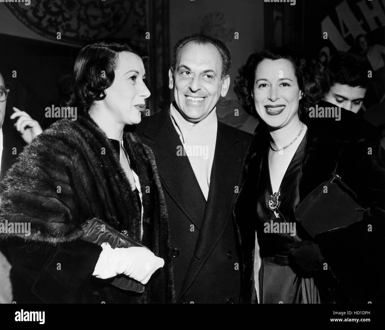 From left, Arlene Francis, Moss Hart, Kitty Carlisle Hart, ca. 1950