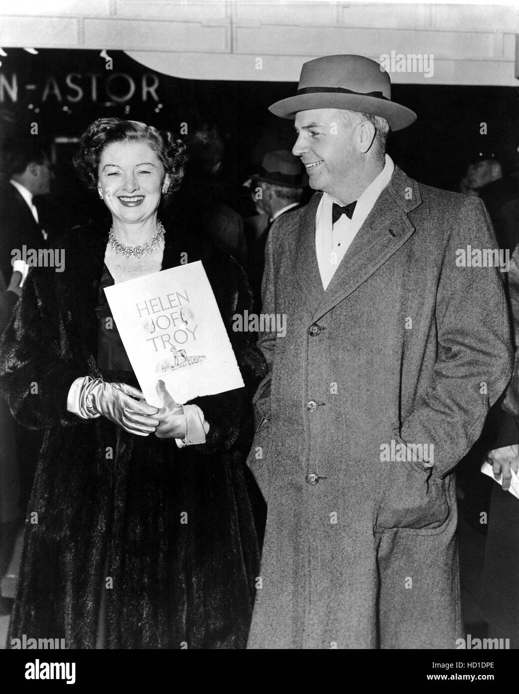MYRNA LOY and husband HOWLAND SEARGEANT attend the movie premiere of ...