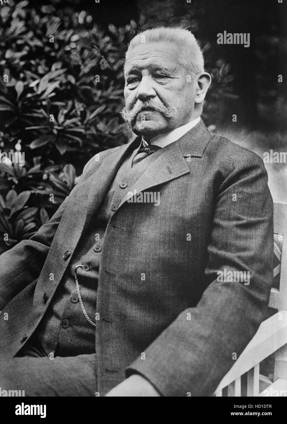 Paul von Hindenburg (1847-1934), German field marshal and statesman, president of Germany 1924-1934, Portrait, Bain News Service, May 1927 Stock Photo