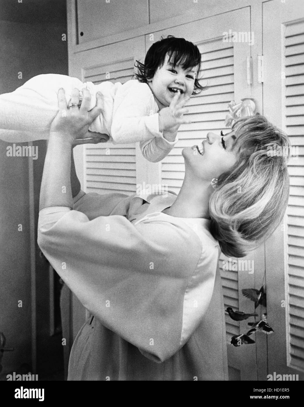 Dorothy Malone, with her daughter, Mimi Bergerac, 1961 Stock Photo Alamy