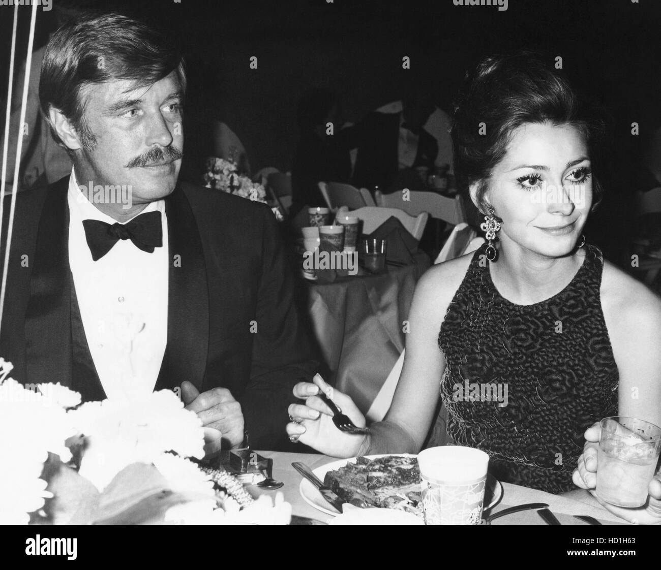 From left, spouses George Peppard, Elizabeth Ashley, ca. 1972 Stock ...