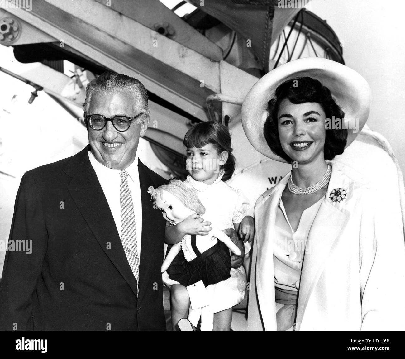 David O. Selznick, Mary Jennifer Selznick, Jennifer Jones on the Queen
