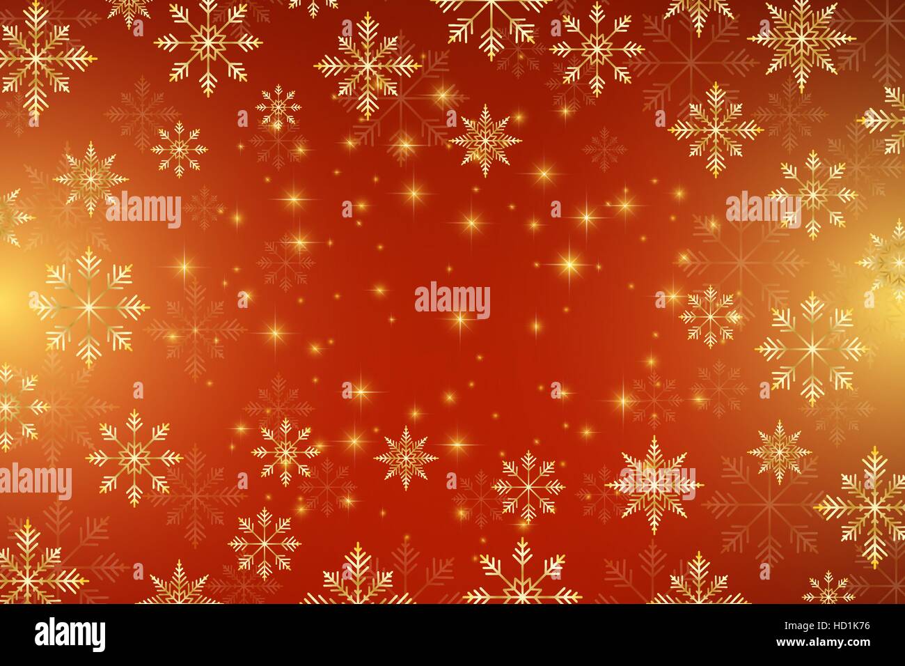 Christmas and Happy New Years background with golden snowflakes. Vector ...