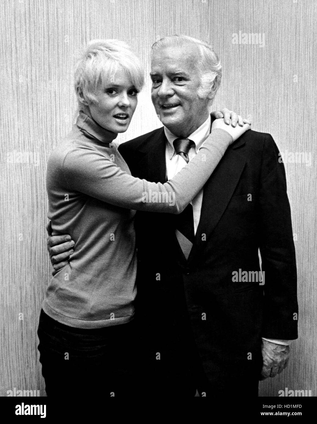 Joey Heatherton with her father, Ray Heatherton, after her closing show