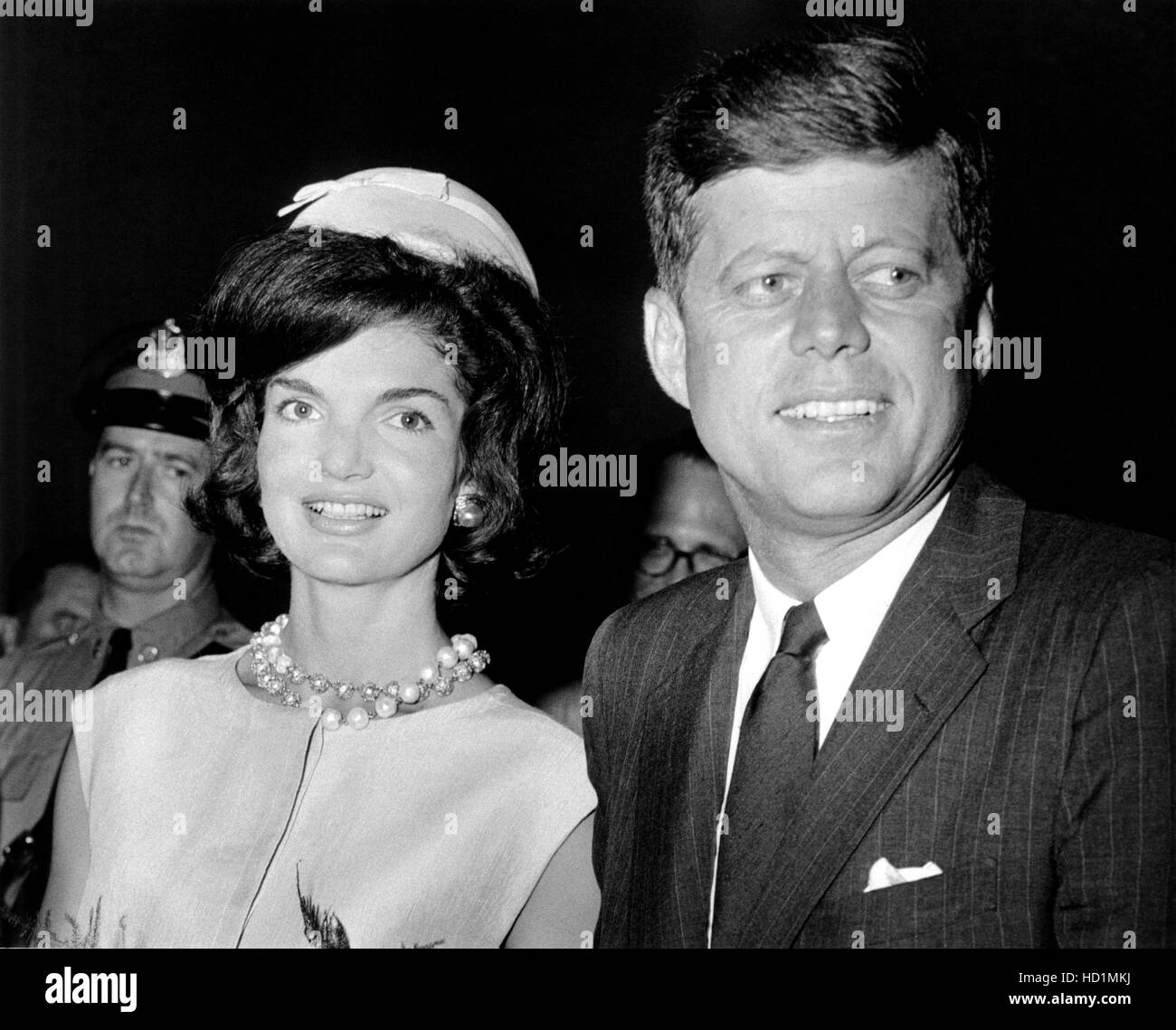 From left, Jaqueline Kennedy, President John F. Kennedy, ca. 1962 Stock ...