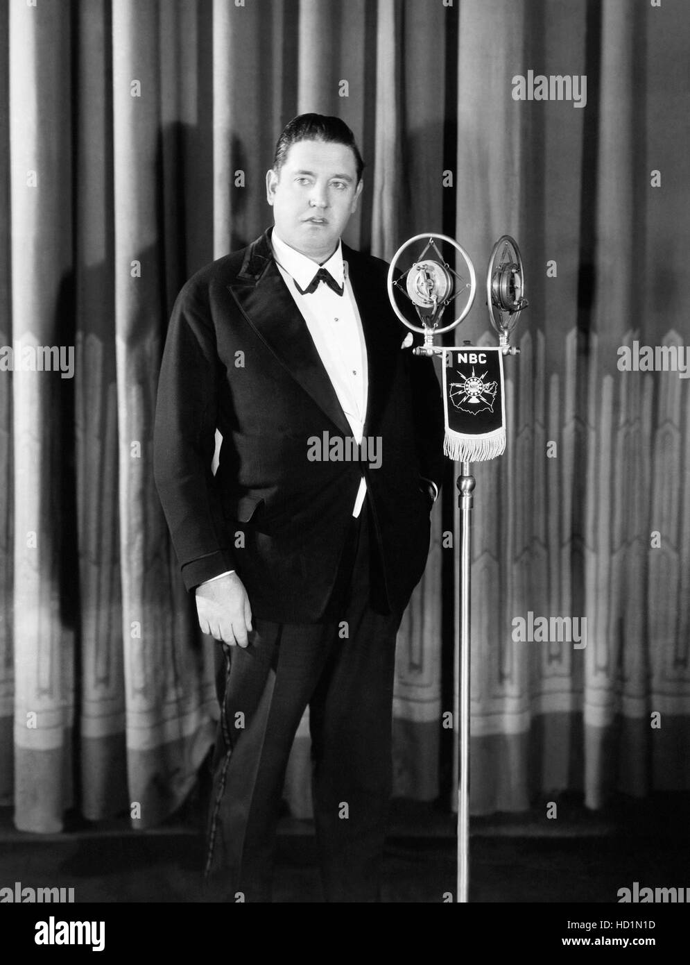 Irish tenor John McCormack, broadcasting over radio, 1931 Stock Photo ...