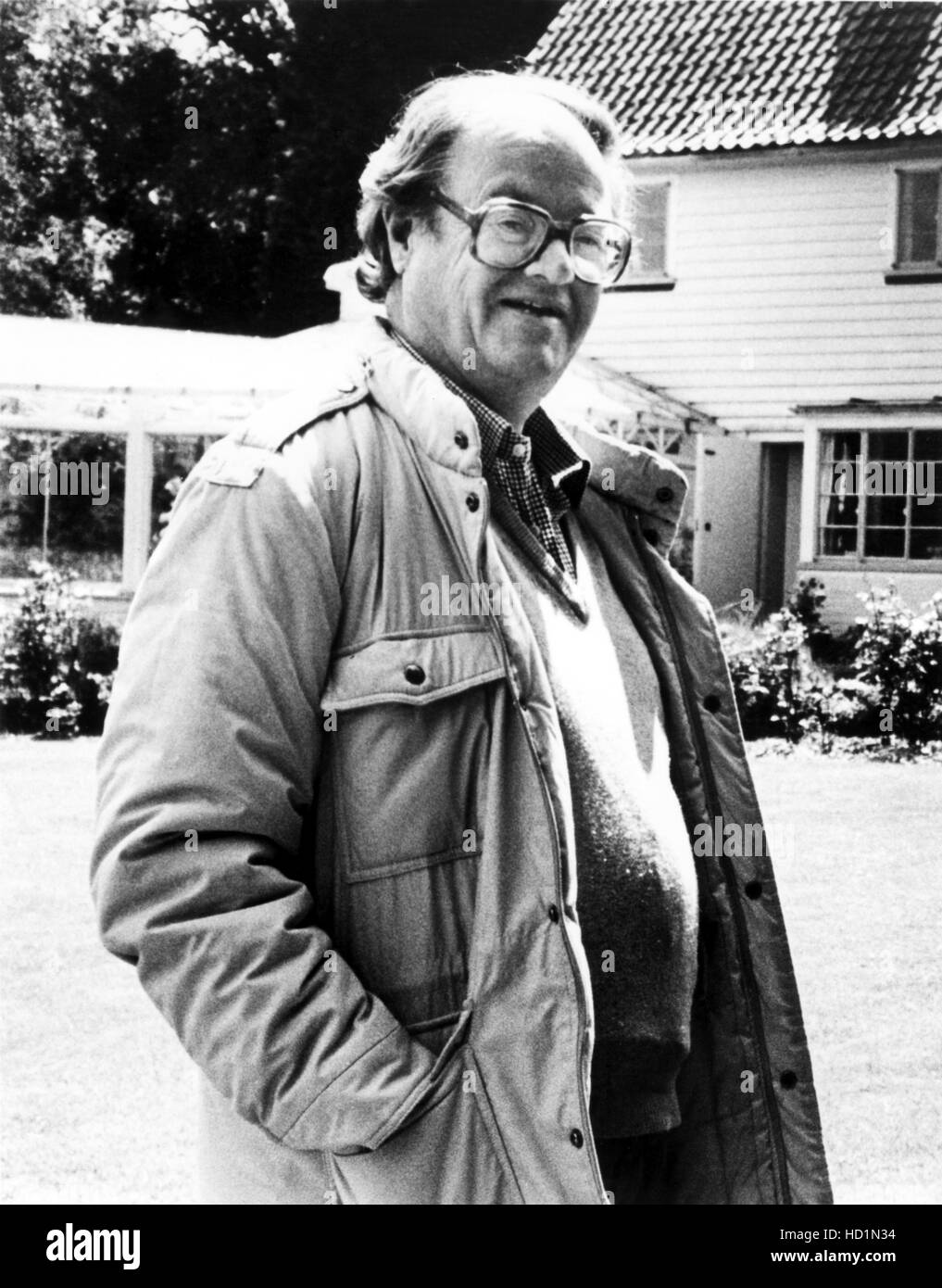 John Mortimer, ca. 1986 Stock Photo Alamy