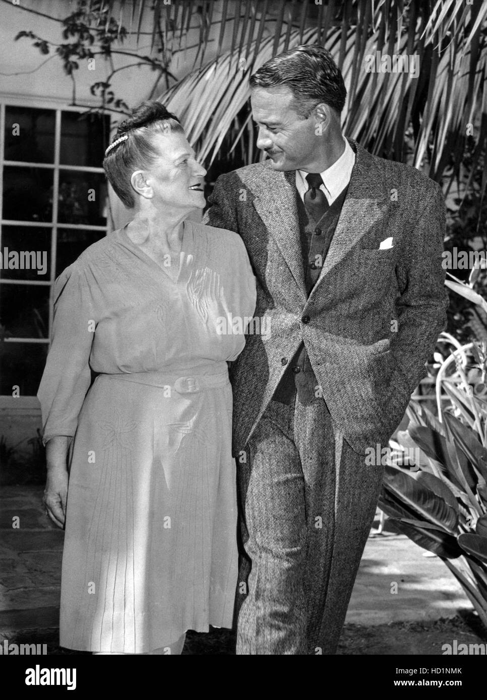 Lew Ayres (right) with his mother (left) in La Jolla, California, 1945 ...