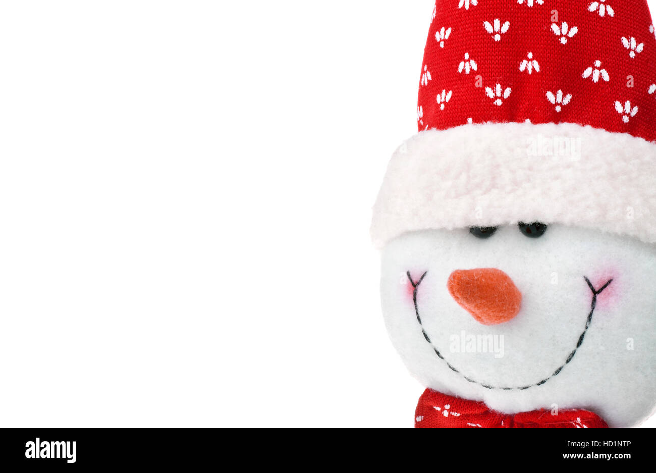 Snowman isolated on white background Stock Photo - Alamy
