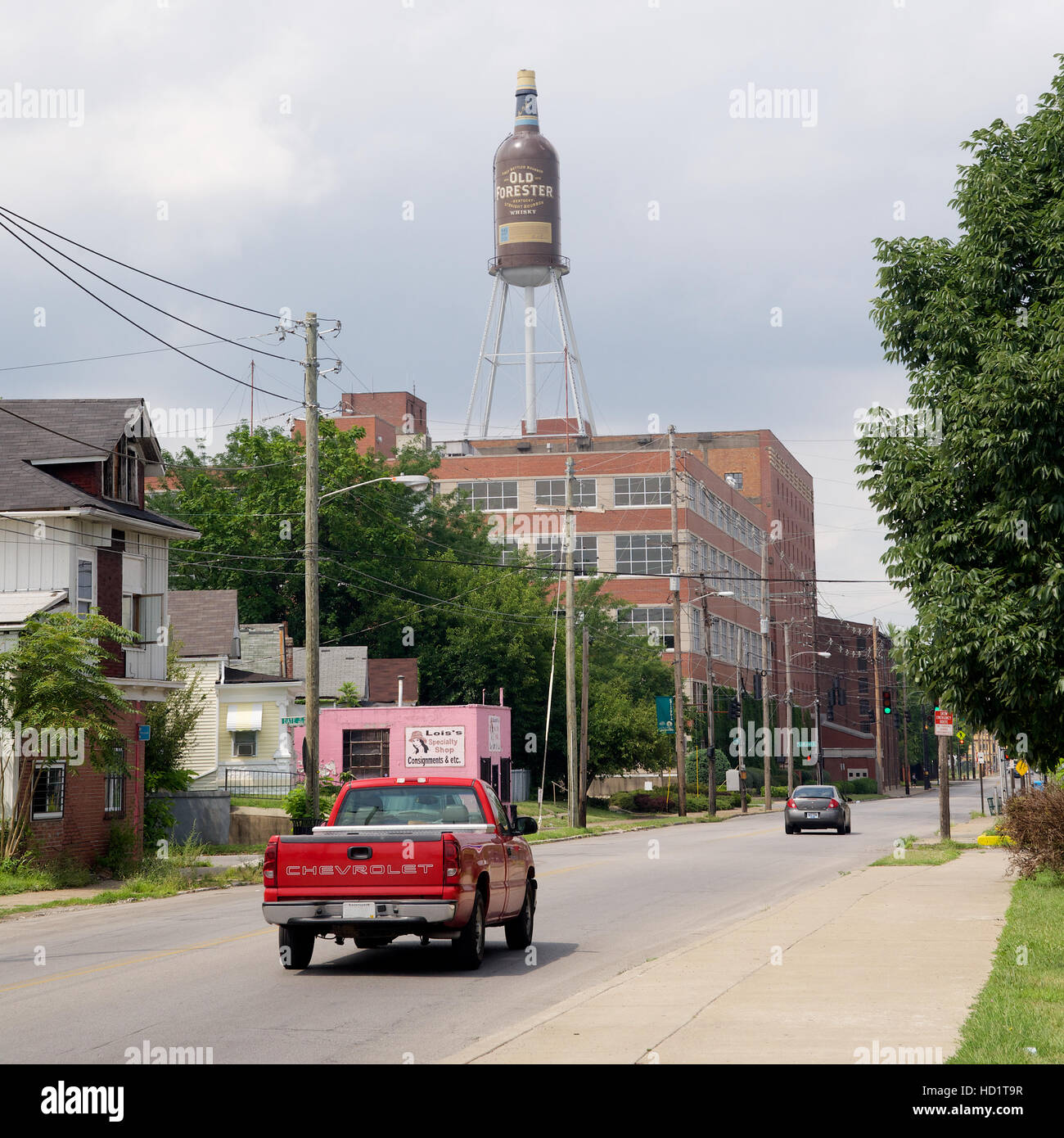 Worlds largest Whiskey bottle water tower in Louisville, Kentucky, USA  Stock Photo - Alamy