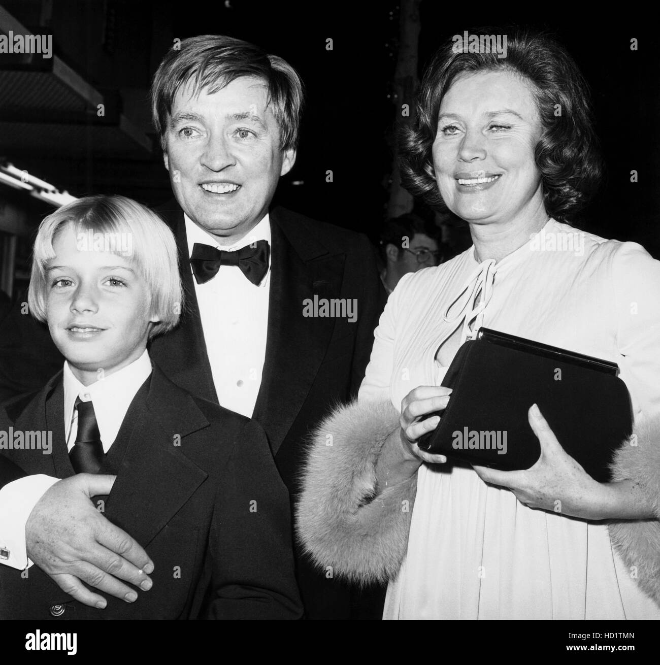 Oskar Werner, center, with his son, Felix Werner, and his second wife ...