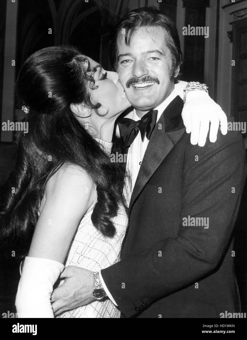 From left Carol Lawrence kissing husband Robert Goulet after her