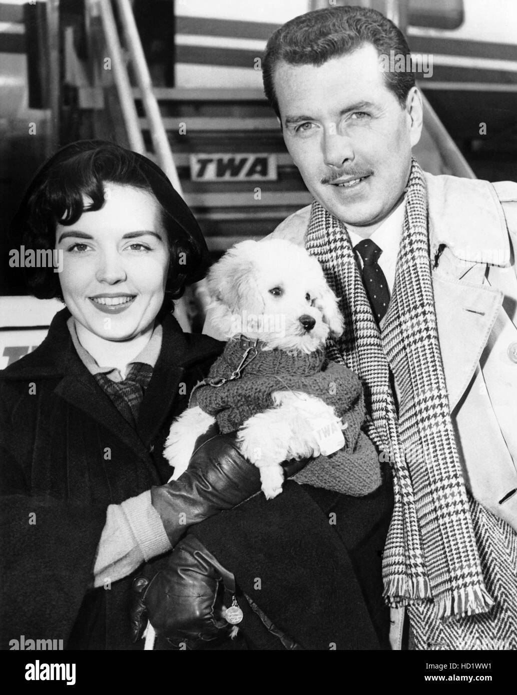Robert Hutton, right, and his third wife, actress Bridget Carr