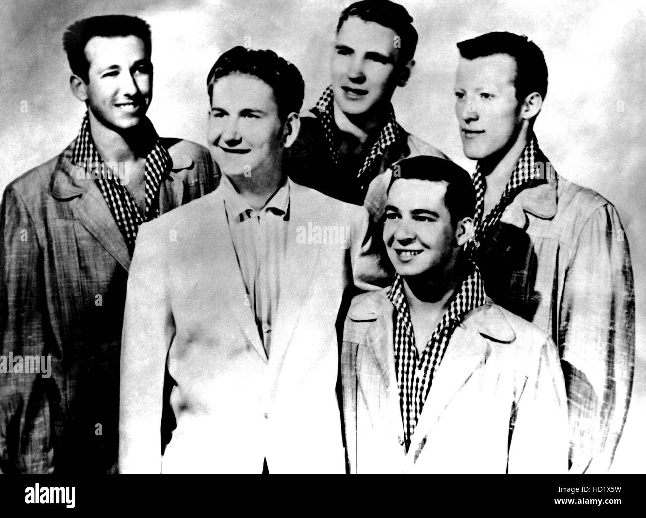 Roy Orbison and the Teen Kings, (left to right: Billy Par Ellis, Roy Orbison, James Morrow,   Johnny Wilson, Jack Kennelly), Stock Photo