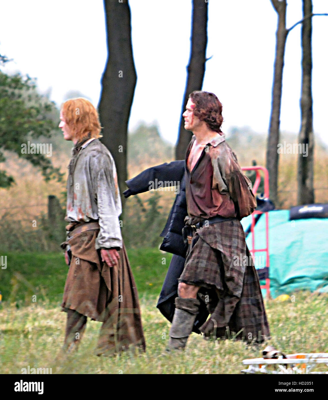 Sam Heughan and cast films Battle of Culloden scenes for 'Outlander' Featuring Sam Heughan