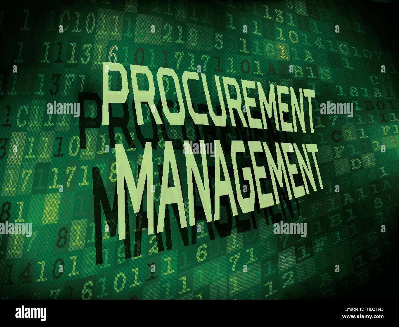 procurement management words isolated on internet digital background Stock Vector